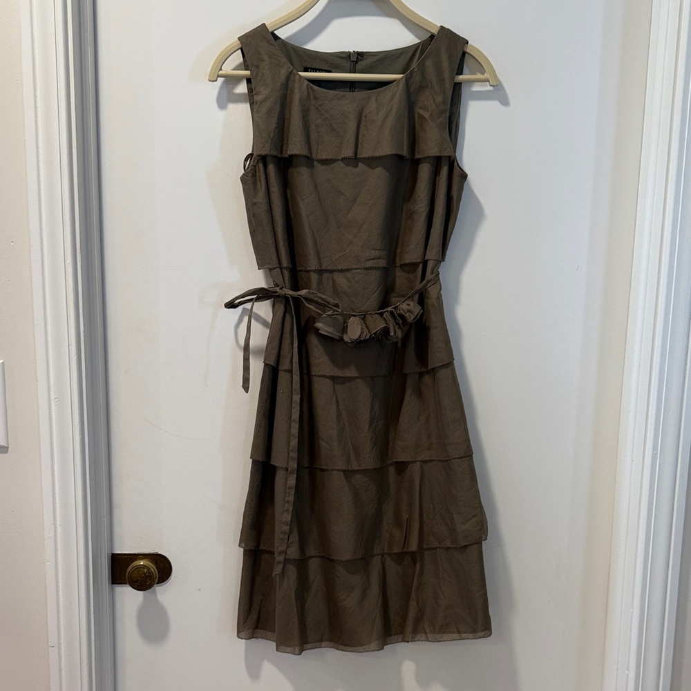 Talbots Brown Layered Midi Dress